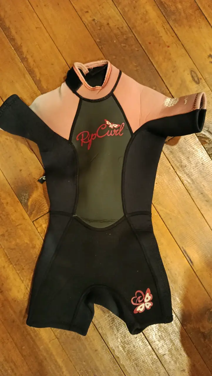 Traje de Surf Infantil Rip Curl Negro y Rosa