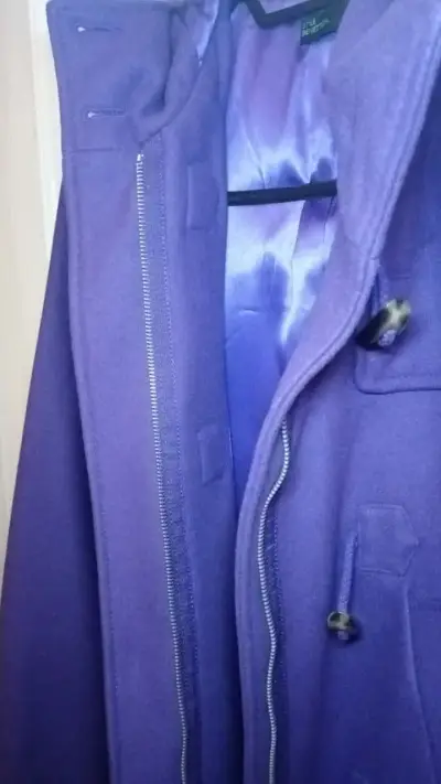 Abrigo Morado Stile Benetton Talla 38 - miniatura 1