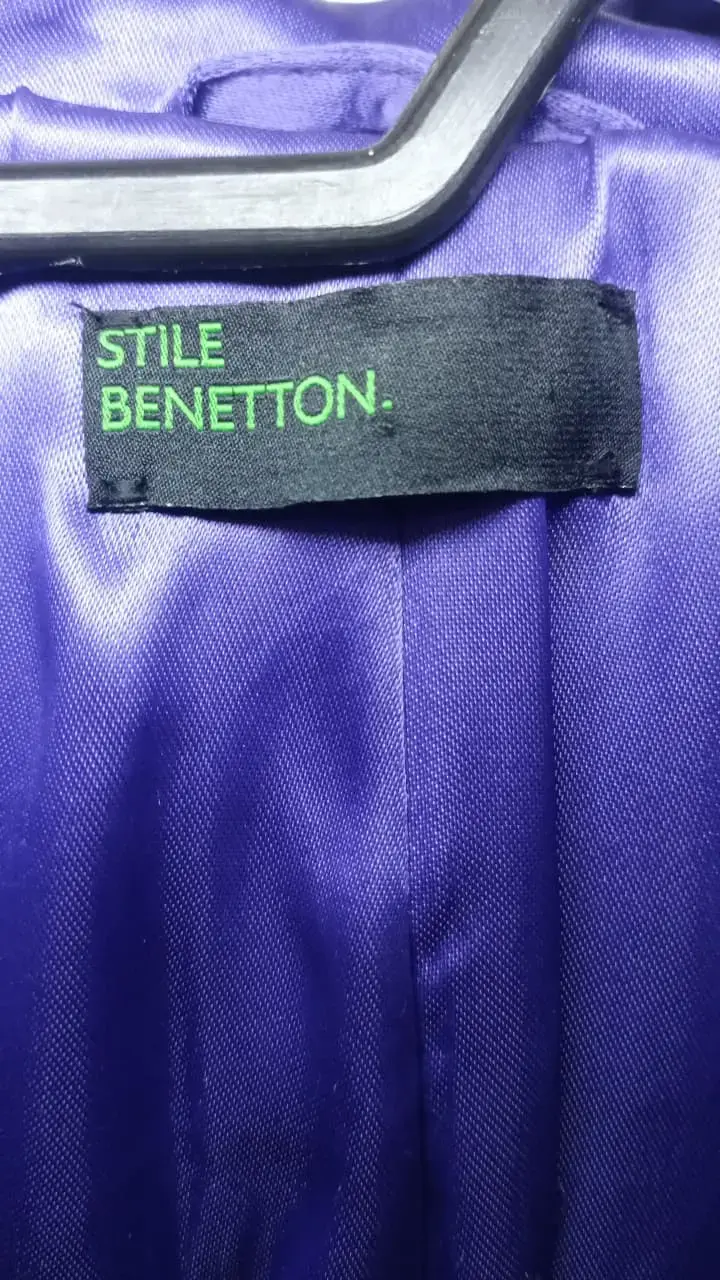 Abrigo Morado Stile Benetton Talla 38 - 4