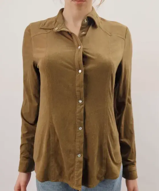 Blusa de mujer color cafecon botones S
