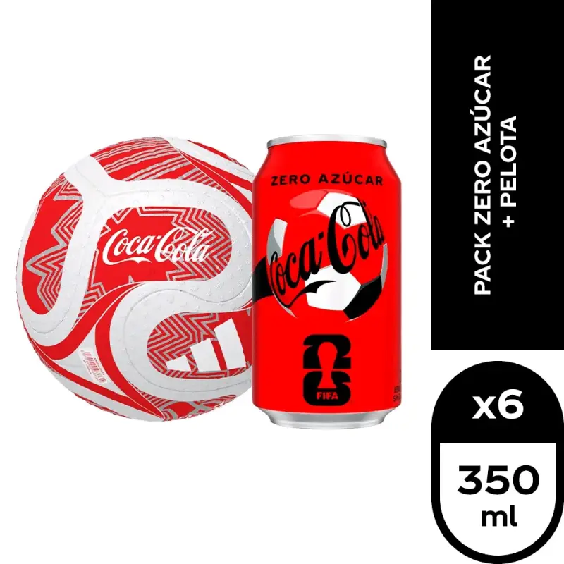 Pack Coca-Cola Zero Azúcar Edición Especial con Balón - 2