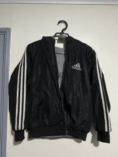 Parka Reversible Adidas Negra con Capucha Talla S - miniatura 1