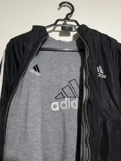 Parka Reversible Adidas Negra con Capucha Talla S - miniatura 2
