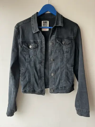 Chaqueta de mezclilla negra Americano talla L - miniatura 1