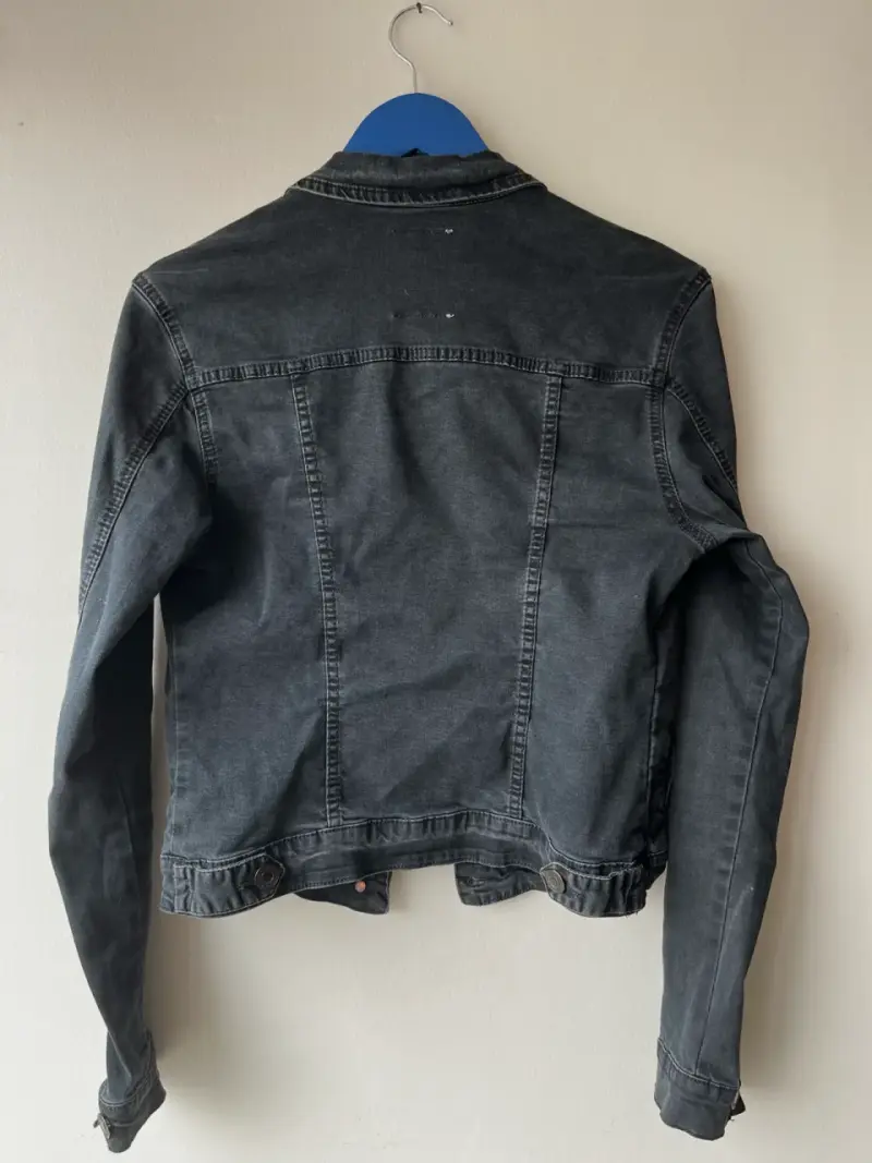 Chaqueta de mezclilla negra Americano talla L - 2