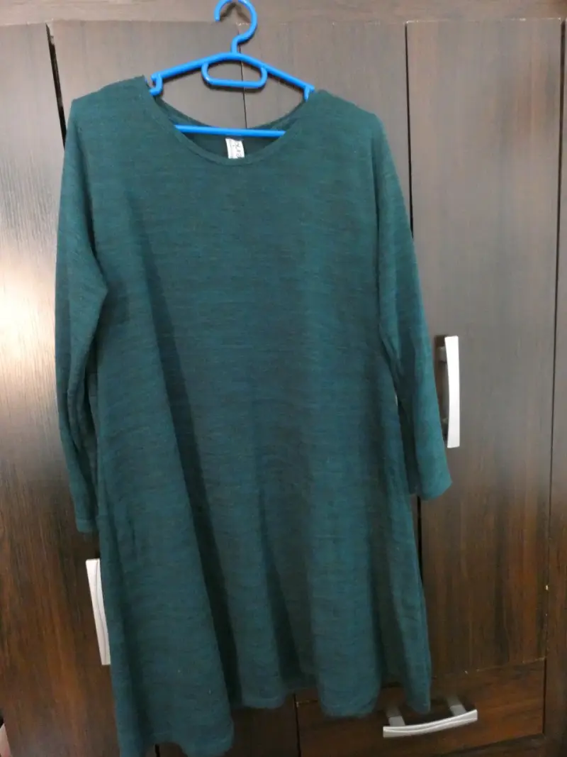 Vestido suelto verde oscuro para mujer