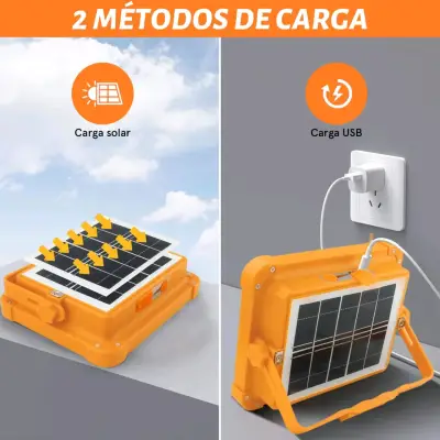Foco Luz LED Solar recargable 1200W portátil - miniatura 2