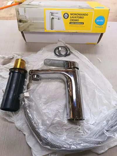 Grifo Monomando Lavatorio Cromo Stretto Línea Marsella - miniatura 1