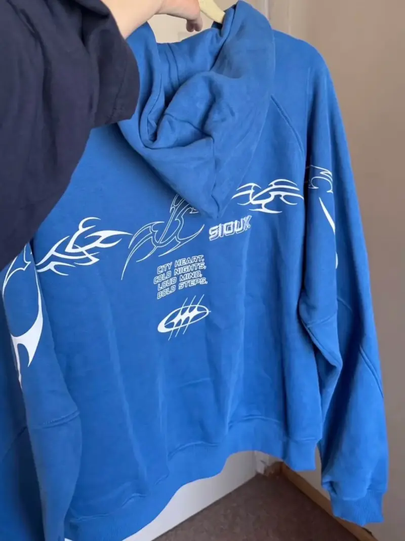 Polerón azul con capucha Sioux unisex - 1