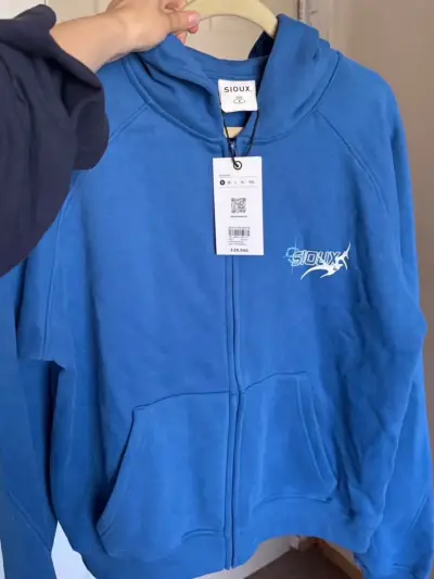 Polerón azul con capucha Sioux unisex - miniatura 2
