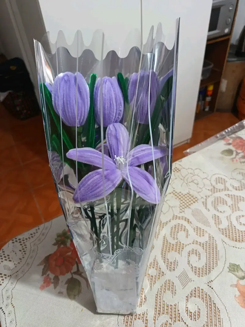 Ramo de flores artificiales de colores vivos - 2