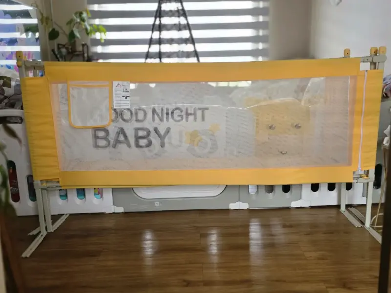 Baranda de seguridad para cama de bebé amarilla - 4
