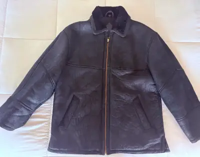 Chaqueta de cuero negro 100% natural - miniatura 1