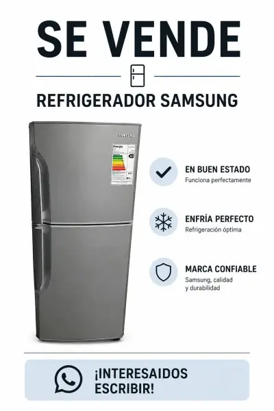 Refrigerador Samsung en muy buen estado - miniatura 1