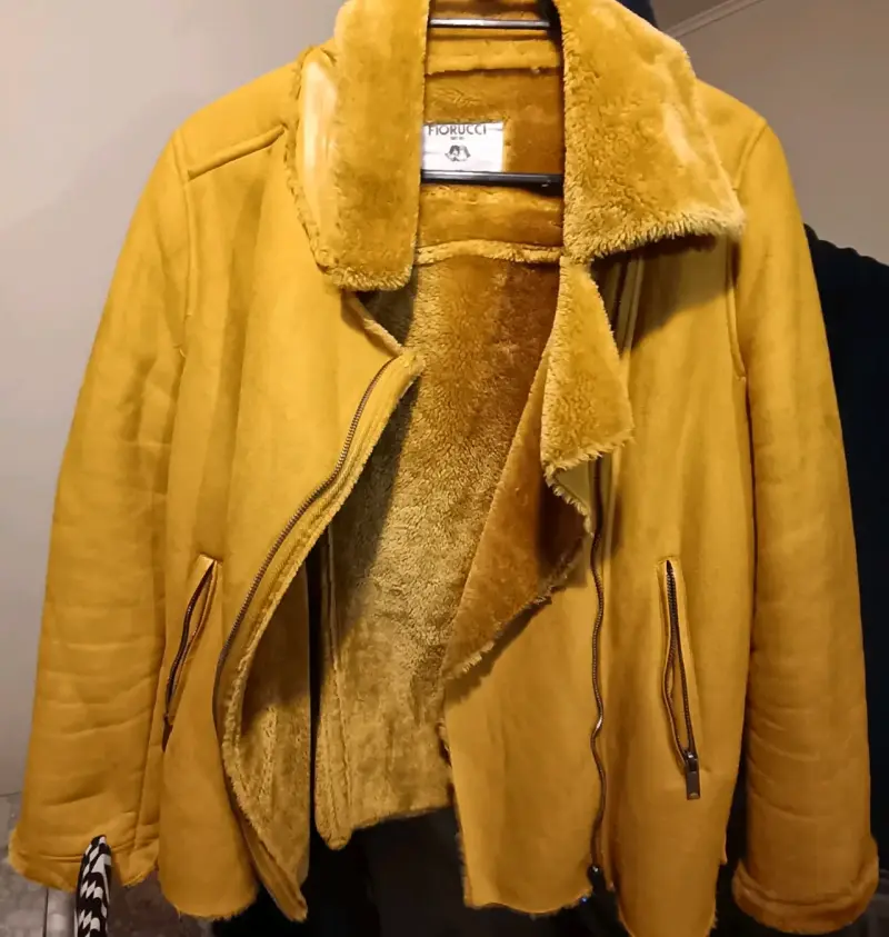 Chaqueta de mujer amarilla con forro de piel sintética Fiorucci - 4