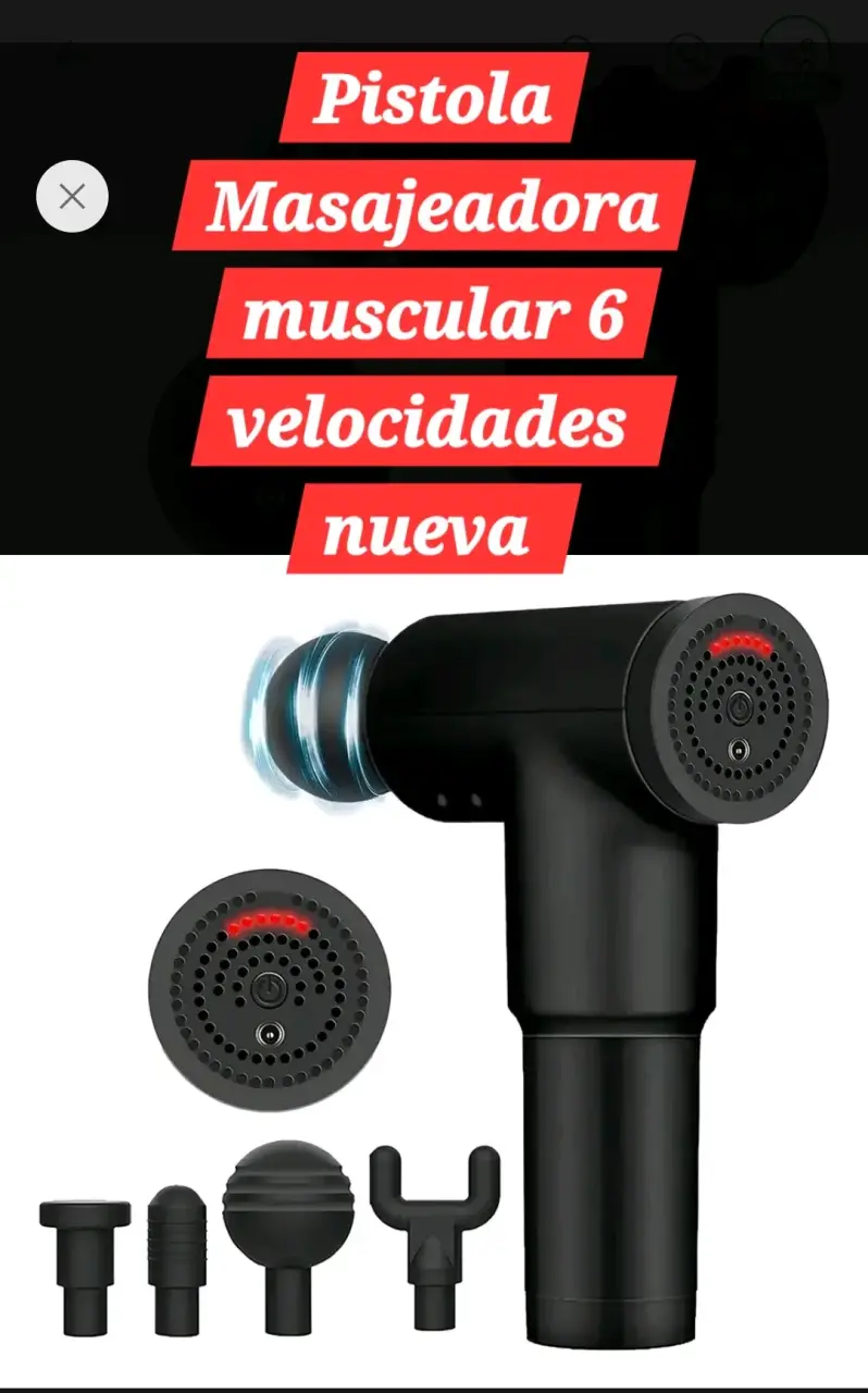 Pistola Masajeadora Muscular 6 Velocidades Nueva