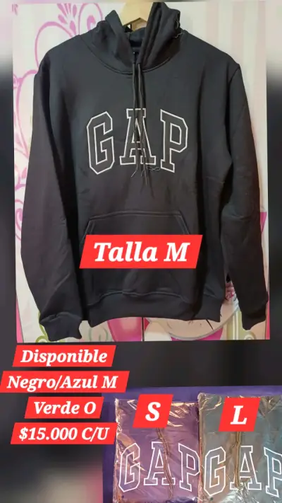 Polerón GAP Negro Talla M - miniatura 1