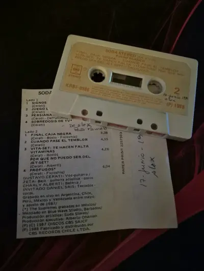 Cassette soda stereo - miniatura 3