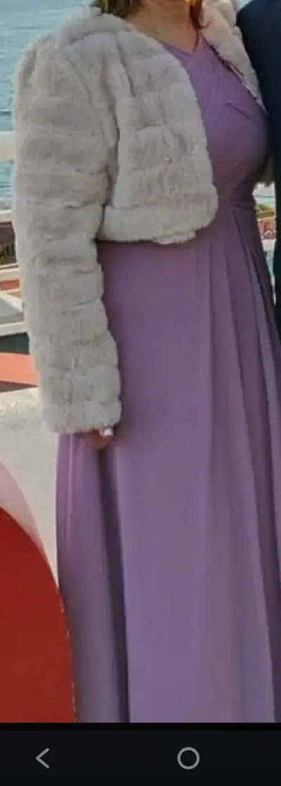Vestido largo lila elegante para mujer - 2