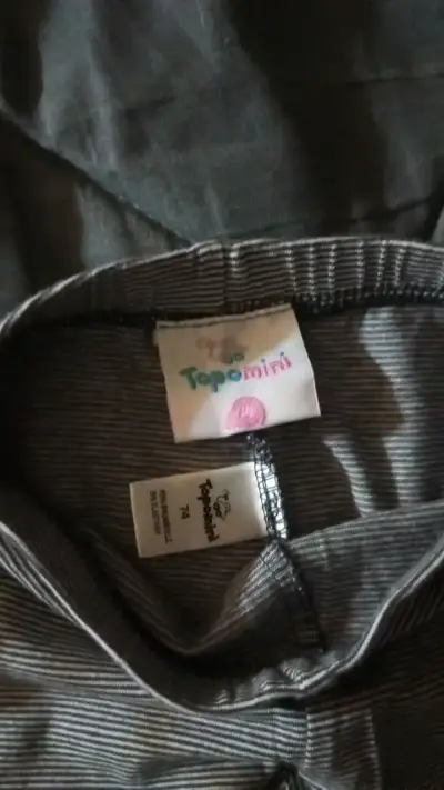 Pantalones de bebé a rayas Topomini - miniatura 3