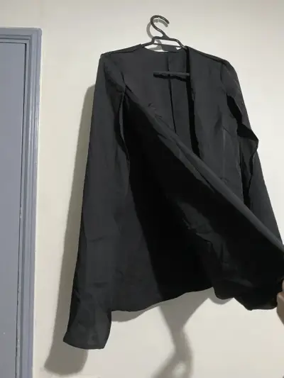 Blazer Capa Negro Formal Diseño Elegante - miniatura 2