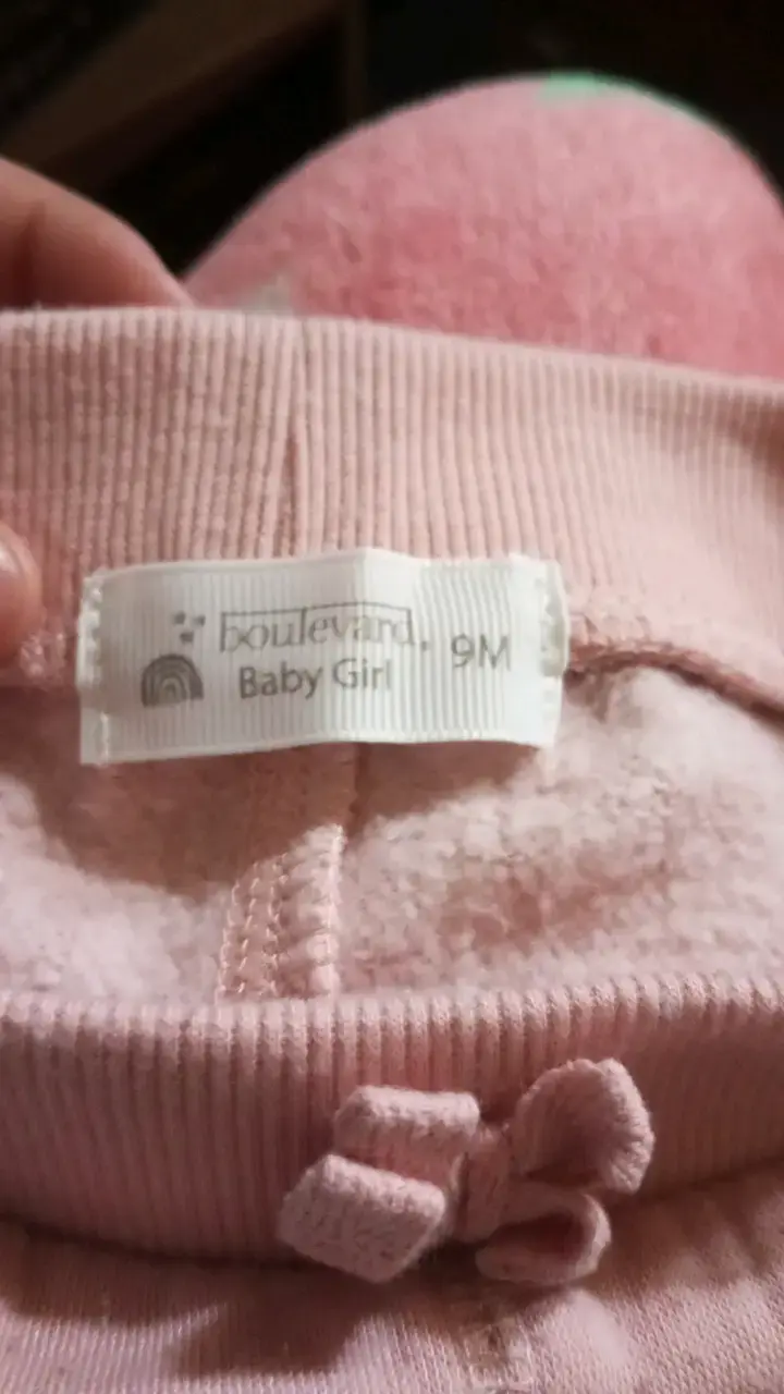Pantalones rosados para bebé 9M - 3
