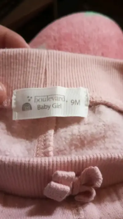 Pantalones rosados para bebé 9M - miniatura 3