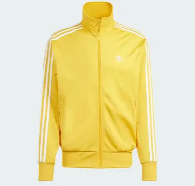 Chaqueta deportiva amarilla Adidas con cierre - miniatura 1