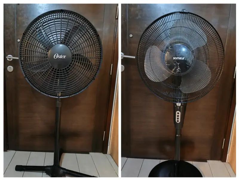 Ventilador de pie Oster negro en buen estado - 1