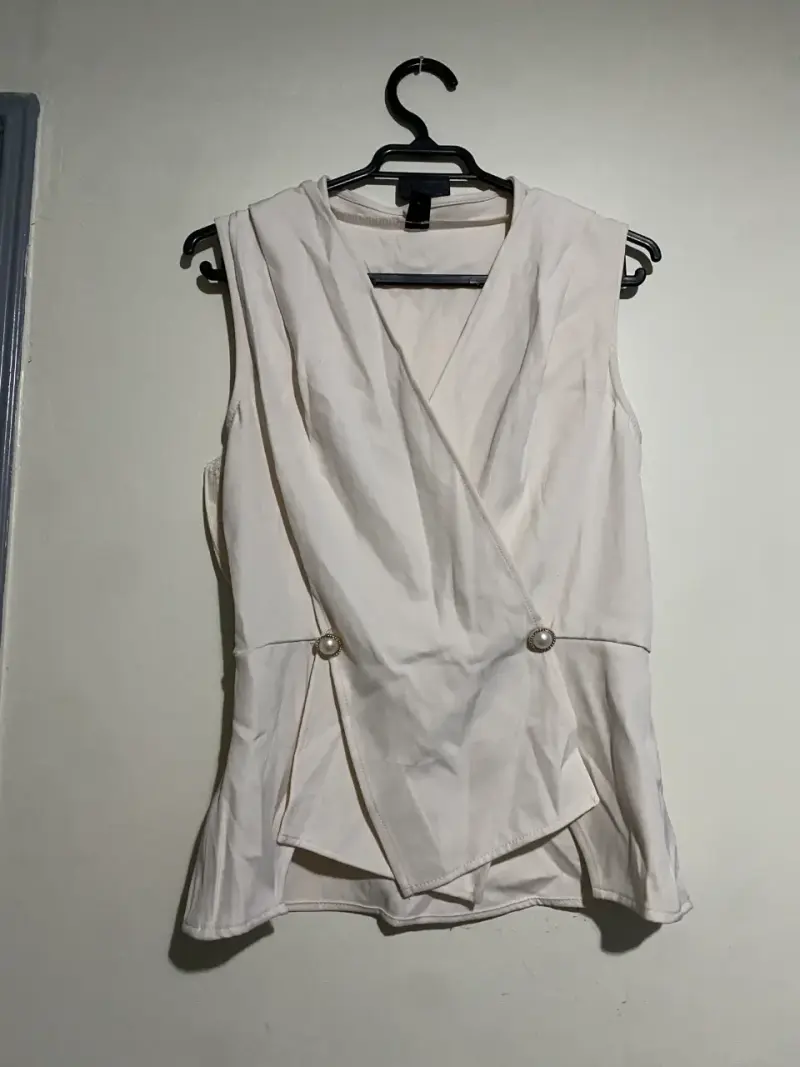 Polera Rosa Palo Formal Sin Mangas Talla S