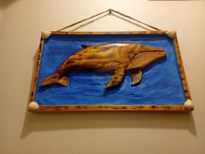 Ballena Jorobada – Escultura en madera tallada - 2