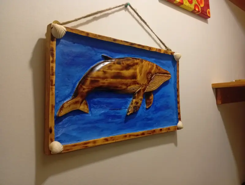Ballena Jorobada – Escultura en madera tallada - 3