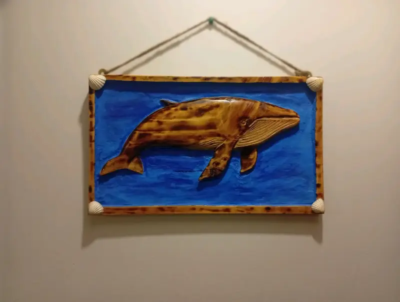 Ballena Jorobada – Escultura en madera tallada - 4