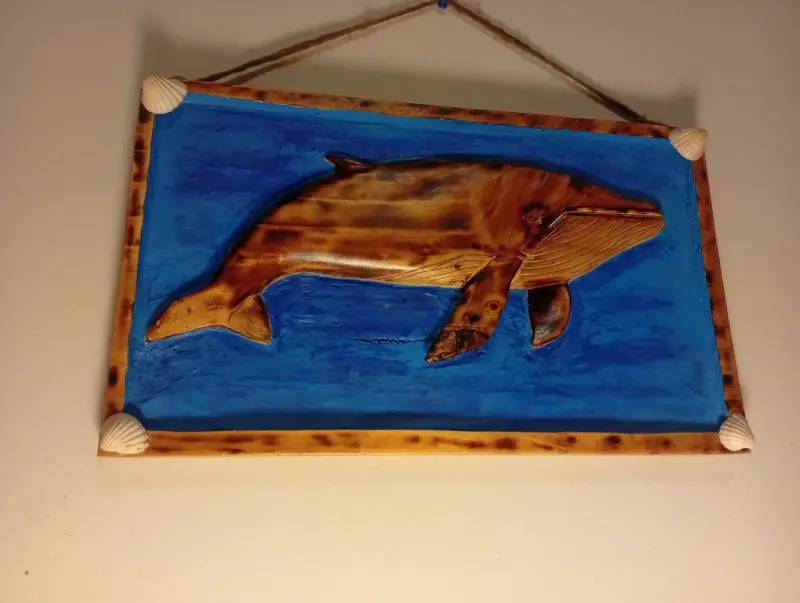 Ballena Jorobada – Escultura en madera tallada - 6