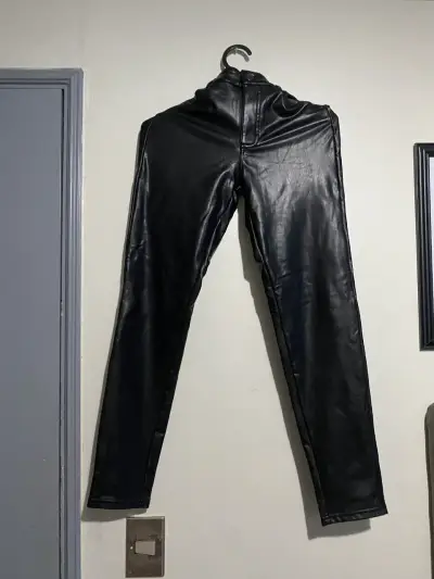 Pantalón de Ecocuero Negro Talla 36 - miniatura 1