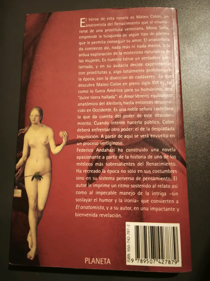 Libro El Anatomista de Federico Andahazi - 2