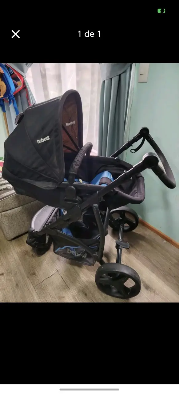 Coche de bebé Bebesit con silla azul - 2