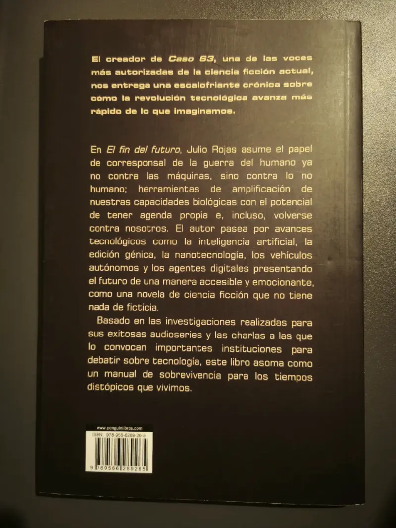 Libro 'El Fin del Futuro' de Julio Rojas - 2