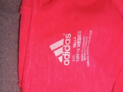 Polerón rojo para bebé Adidas 18 meses - miniatura 3