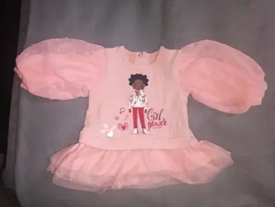Polera  infantil rosa con diseño 'Girl Power' - miniatura 1