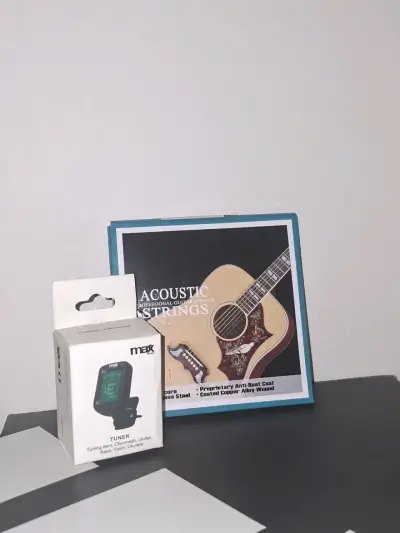 Cuerdas de Guitarra Acústica con Afinador Max - miniatura 1