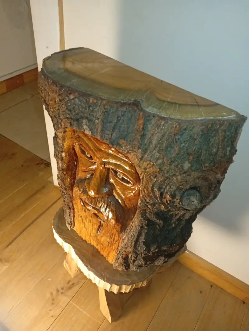 Escultura "Guardián del Bosque" tallada a mano - 2