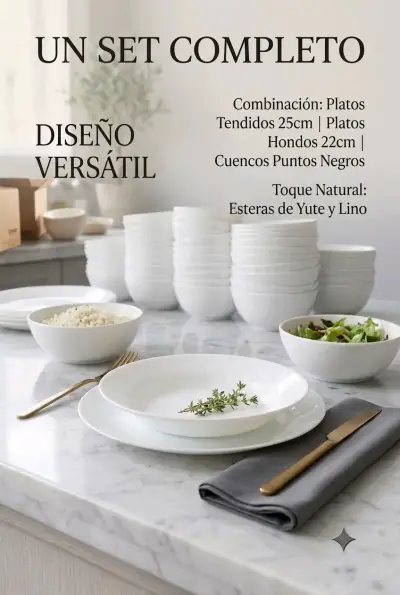 Set de Vajilla Completa con Cuencos y Platos - miniatura 3