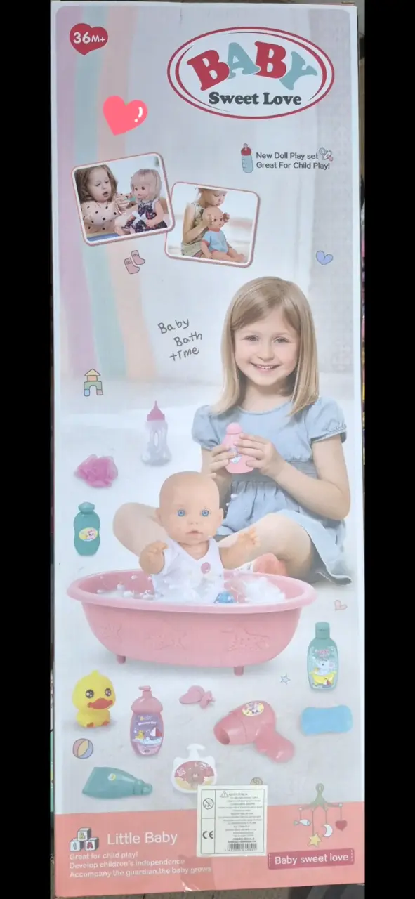 Muñeca Baby Sweet Love con accesorios de baño - 2