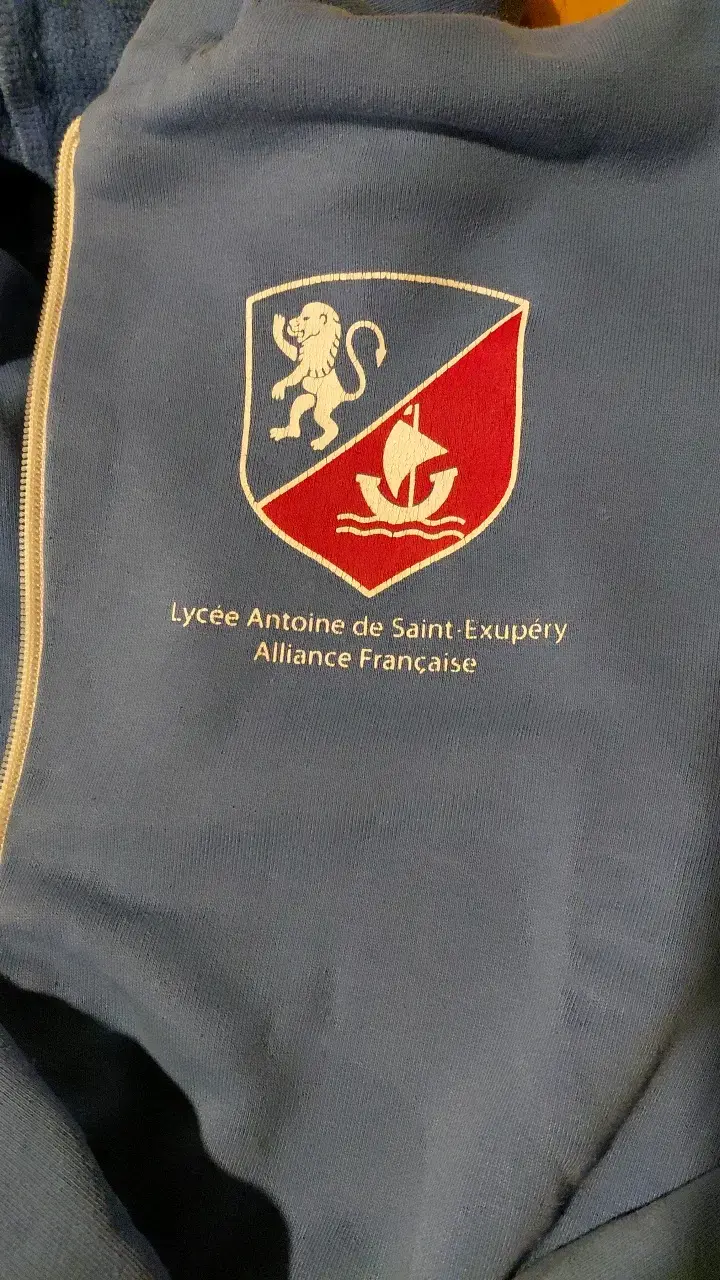 Polerón azul con logo alliance francaise - 2