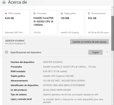 HP 240 G7 Notebook PC – Excelente estado - miniatura 2