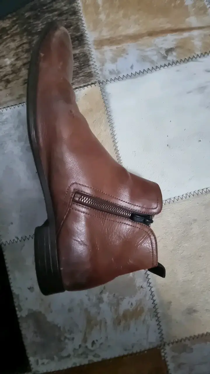 Botines de cuero marrón Clarks con cierre lateral - 3