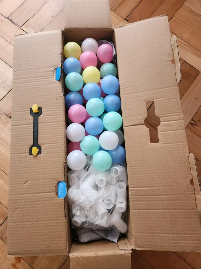 Corral de Juegos para Bebé con Pelotas y Aro Azul - 3