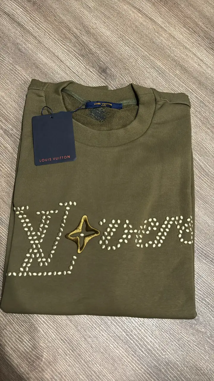 Polerón verde con logo Louis Vuitton - 2
