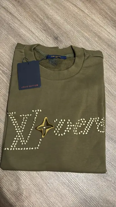 Polerón verde con logo Louis Vuitton - miniatura 2